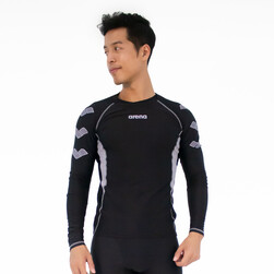 Arena Men's Swim Top-AWWM23436-BKGY